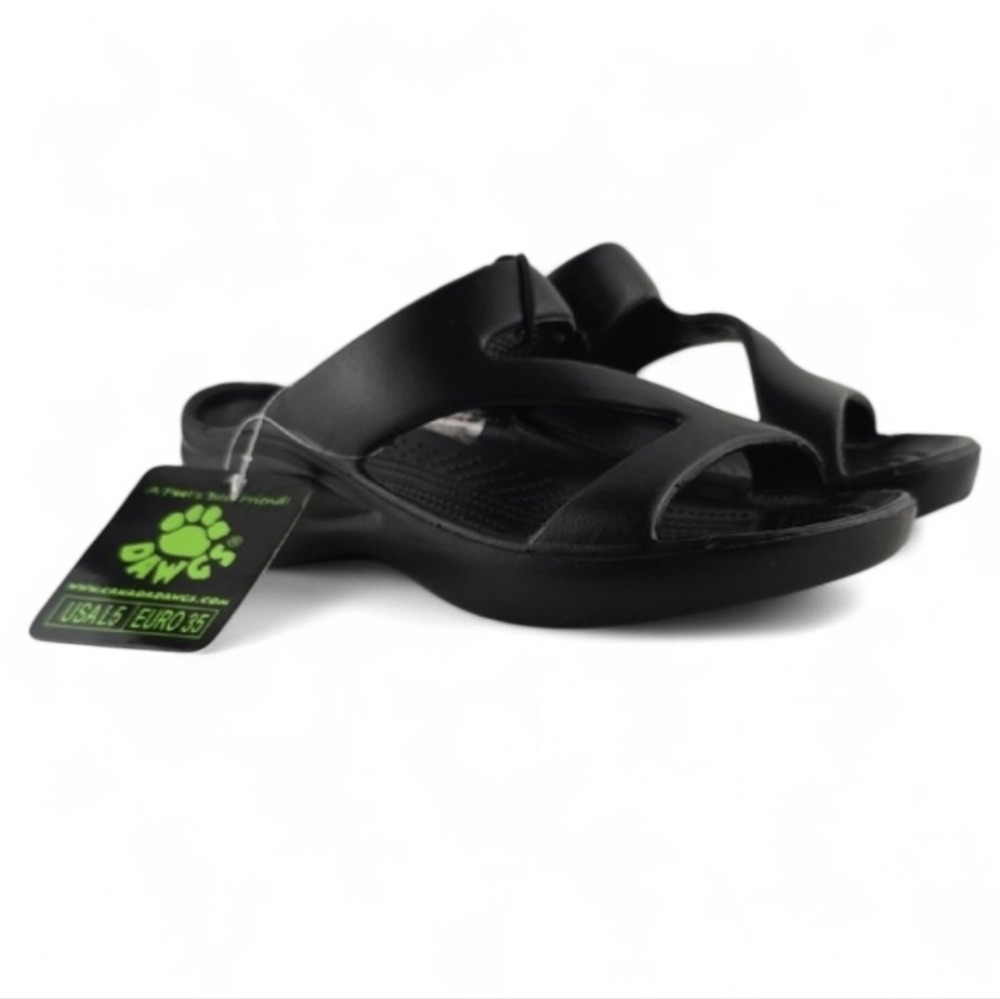 DAWGS Women's Black Z Slide Sandals Ultra Lightweight Shock Absorption Size 5
